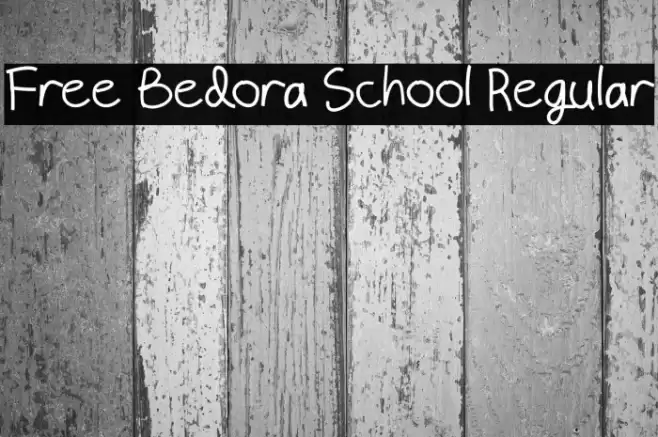 Free Bedora School Regular Caratteri examples