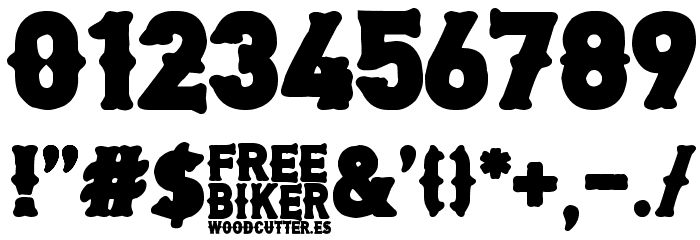 Free Biker Font OTHER CHARS