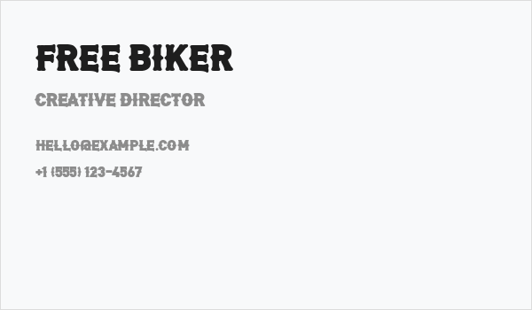 Free Biker Business Card