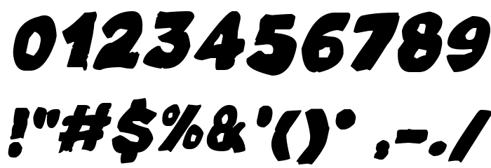 Free Cheese Italic Font OTHER CHARS
