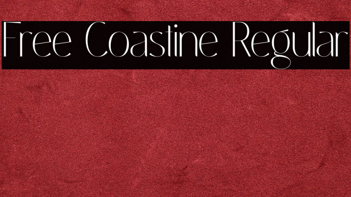 Free Coastine Regular Example 2