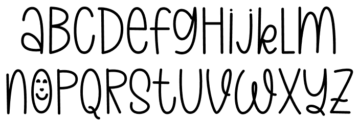 Free Holiday Font LOWERCASE