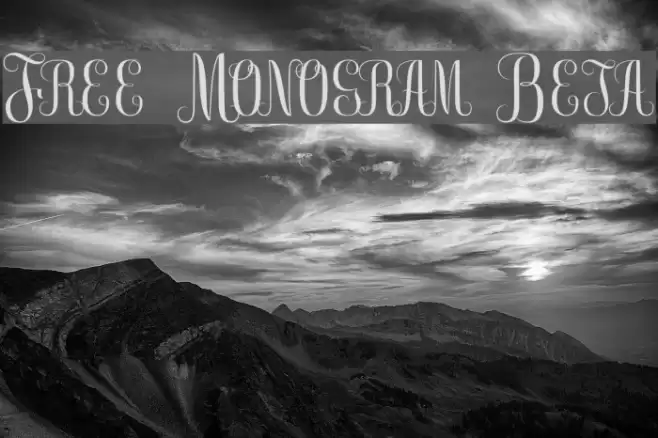 Free Monogram Beta फ़ॉन्ट examples