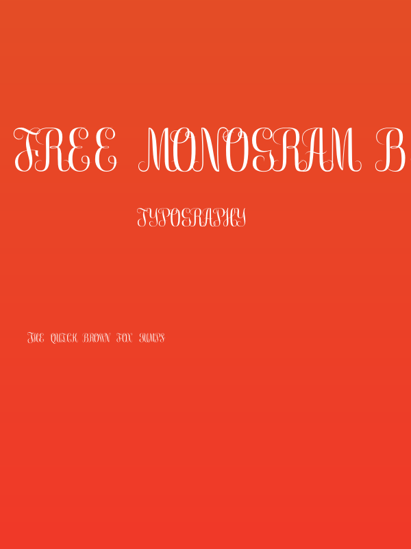 Free Monogram Beta Poster