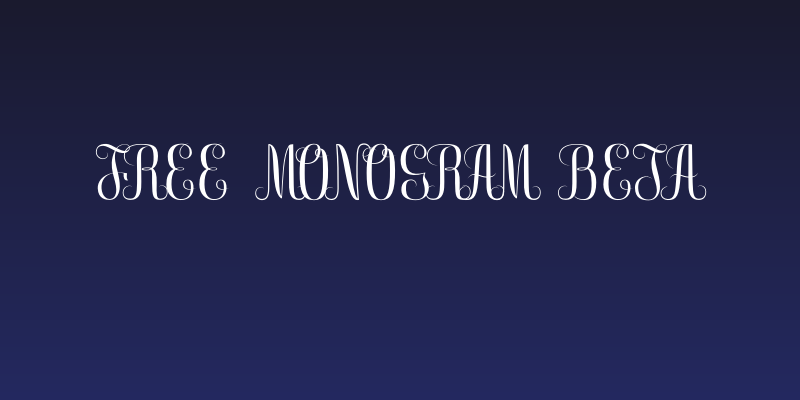 Free Monogram Beta Social Header