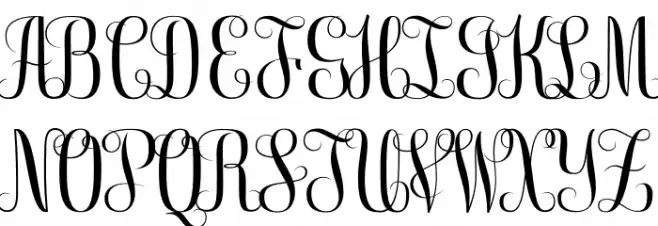 Free Monogram خط أحرف كبيرة