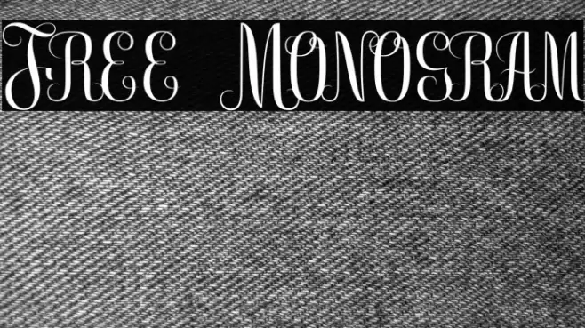 Free Monogram Font examples