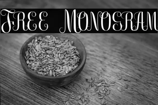 Free Monogram Font examples