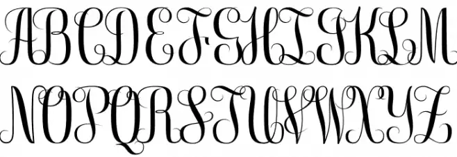 Free Monogram 字体 小写