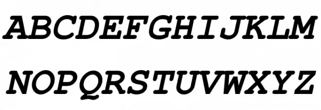 Free Monospaced Bold Oblique Caratteri MAIUSCOLE