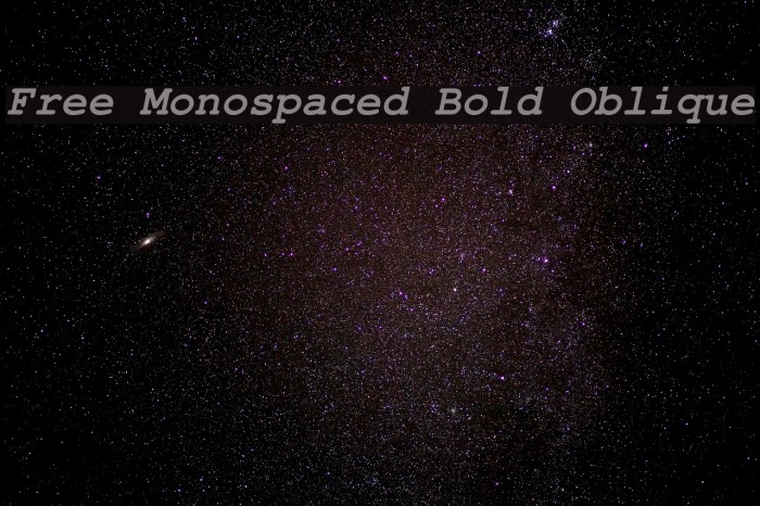 Free Monospaced Bold Oblique Font examples