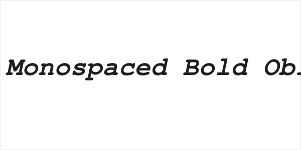 Free Monospaced Bold Oblique Logo