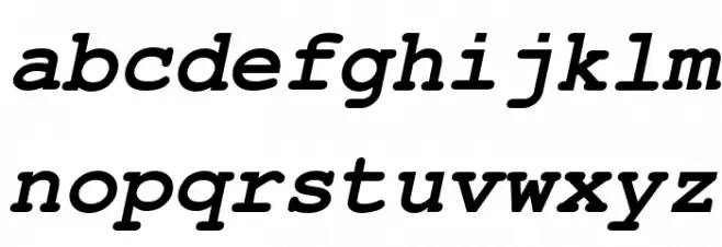 Free Monospaced Bold Oblique 字体 小写