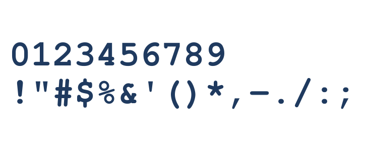 Free Monospaced Bold Other Characters