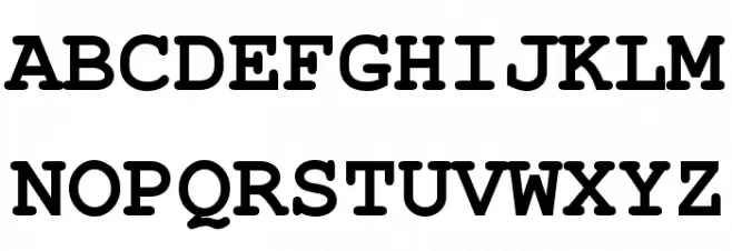 Free Monospaced Bold Font Litere mari