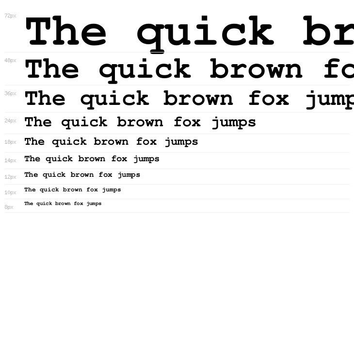 Free Monospaced Bold Waterfall