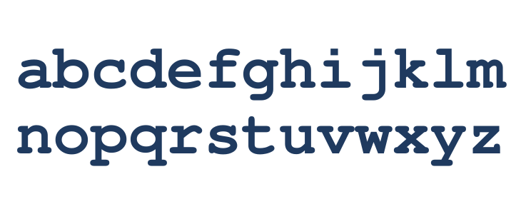 Free Monospaced Bold Lowercase