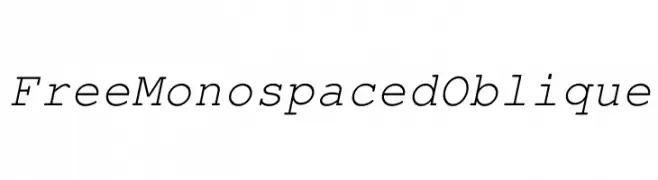 Free Monospaced Oblique  Fuentes Gratis Descargar