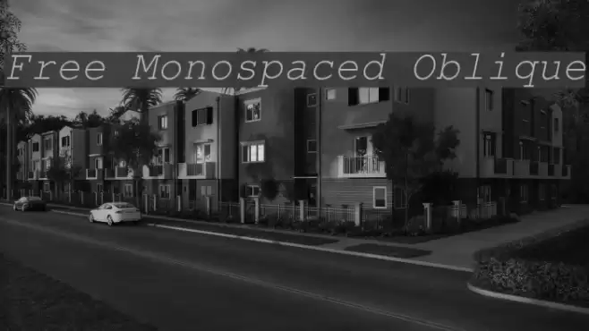 Free Monospaced Oblique Font examples