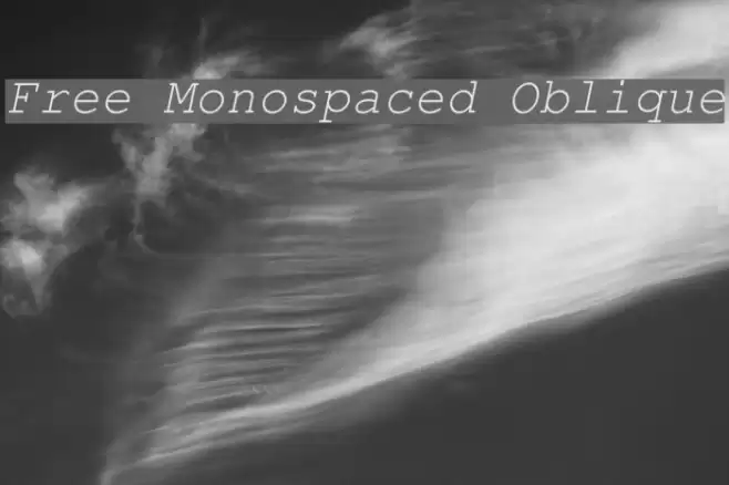 Free Monospaced Oblique Font examples