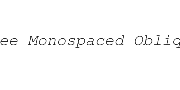 Free Monospaced Oblique Logo