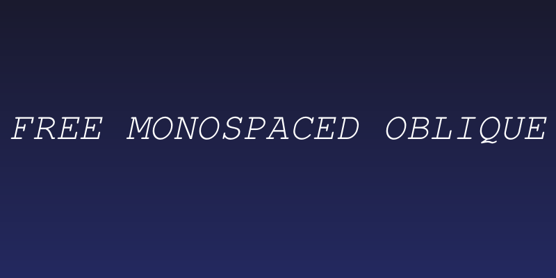 Free Monospaced Oblique Social Header