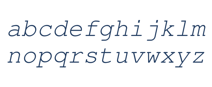 Free Monospaced Oblique Lowercase