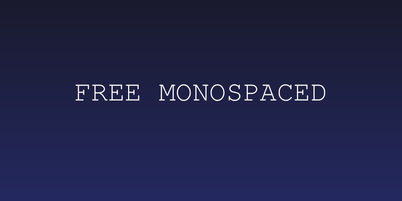 Free Monospaced Social Header