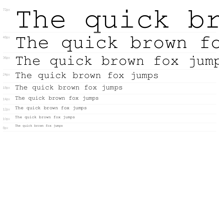 Free Monospaced Waterfall