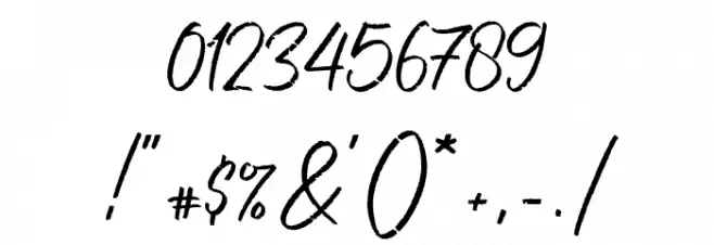 Free Pen Font OTHER CHARS