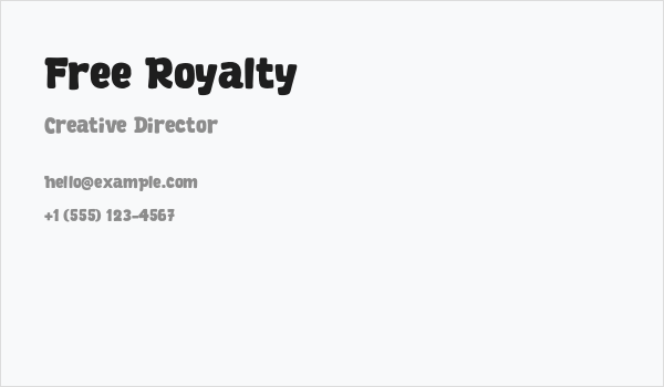 Free Royalty Business Card