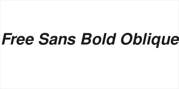 Free Sans Bold Oblique Logo