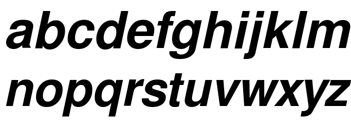 Free Sans Bold Oblique Font LOWERCASE