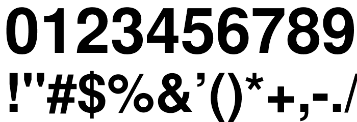 Free Sans Bold Font OTHER CHARS