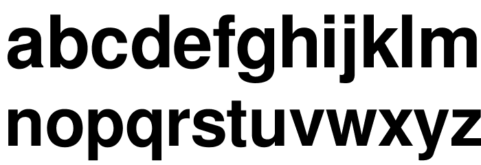 Free Sans Bold Font LOWERCASE