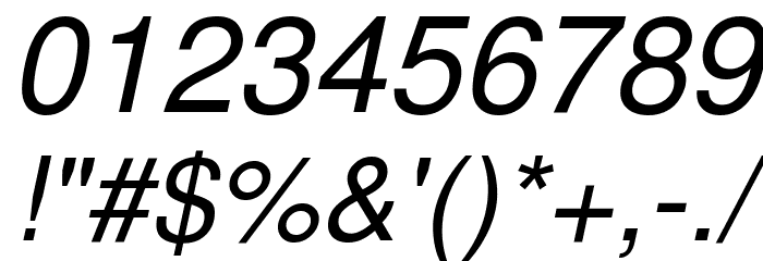 Free Sans Oblique Font OTHER CHARS