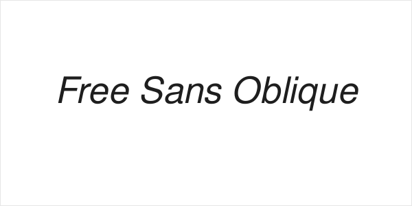 Free Sans Oblique Logo