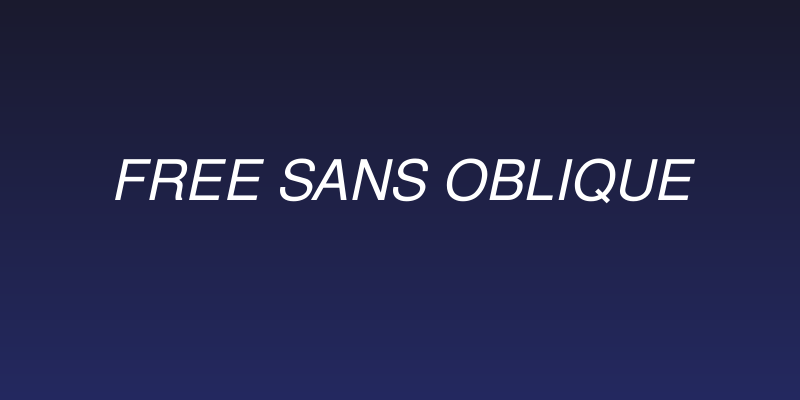 Free Sans Oblique Social Header