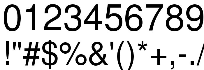 Free Sans Font OTHER CHARS