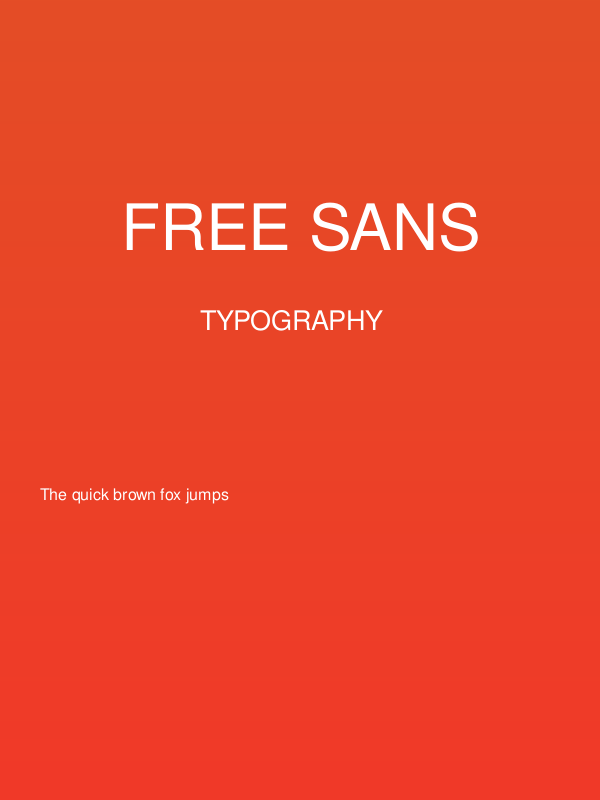 Free Sans Poster