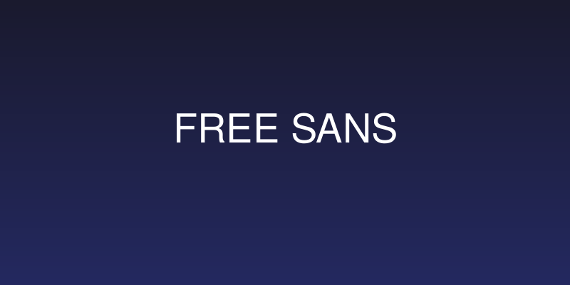 Free Sans Social Header