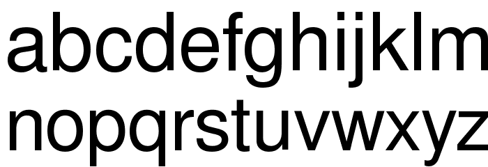 Free Sans Font LOWERCASE