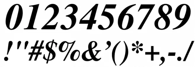 Free Serif Bold Italic Font OTHER CHARS