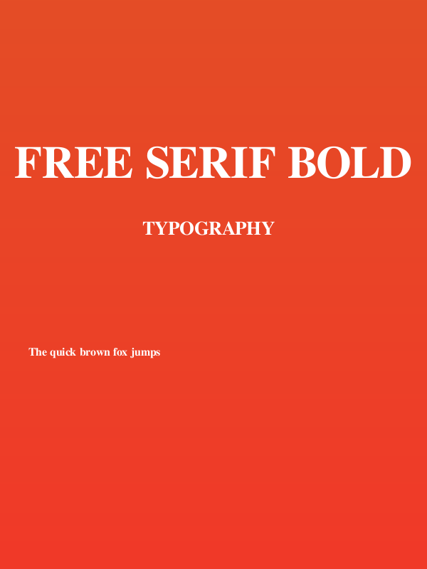 Free Serif Bold Poster