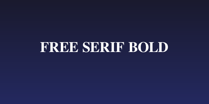 Free Serif Bold Social Header