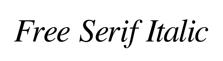 Free Serif Italic Font