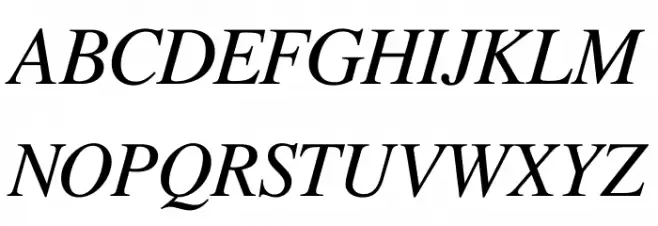 Free Serif Italic Polices MAJUSCULES