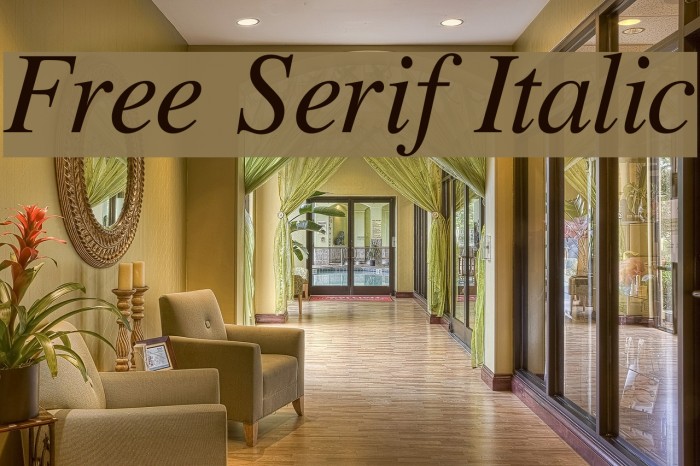 Free Serif Italic Font examples