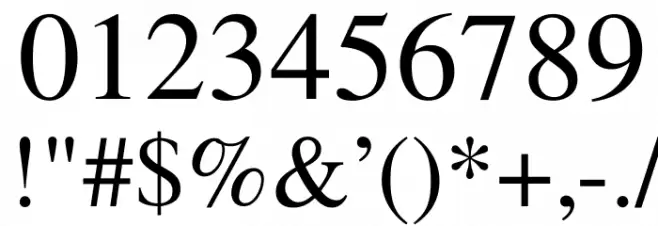 Free Serif Font OTHER CHARS