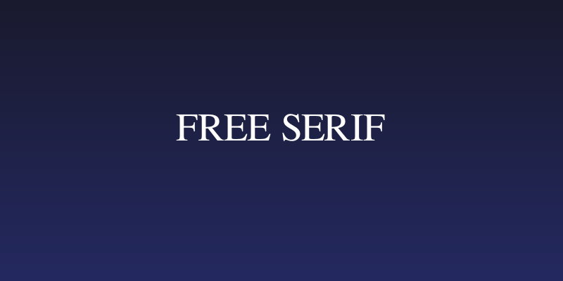 Free Serif Social Header